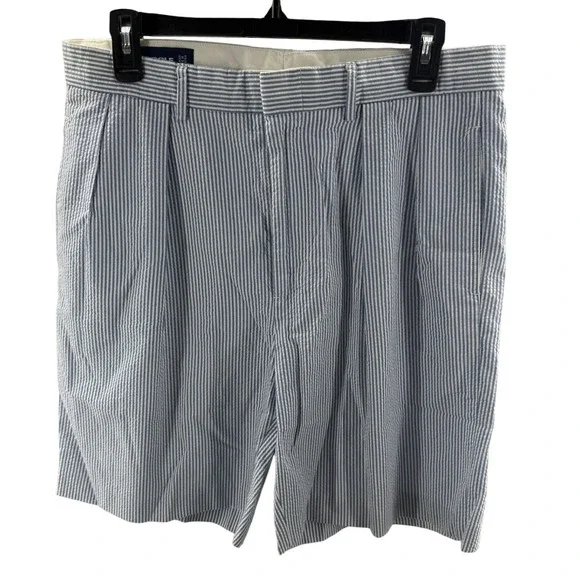 Polo Golf Ralph Lauren Seersucker Striped Pleated Shorts Mens Size 33 - Picture 1 of 7